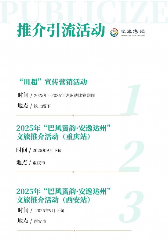 九游app：戰川超 游達州 9至10月達州推出系列特色活動邀您來玩(图1)